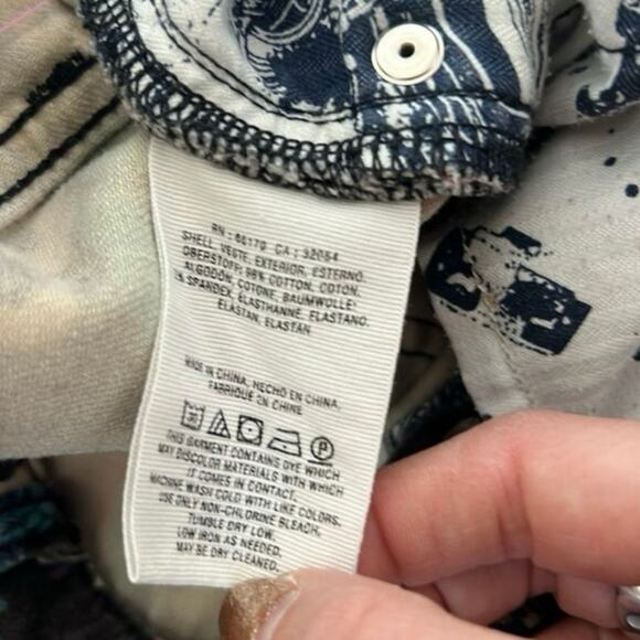 Pilcro Anthropologie Mid-Rise Skinny Jeans 31 Floral - Picture 7 of 7